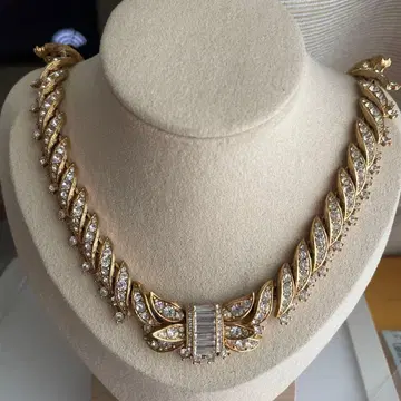 빈티지 골드톤 리프 디자인 목걸이 #3961