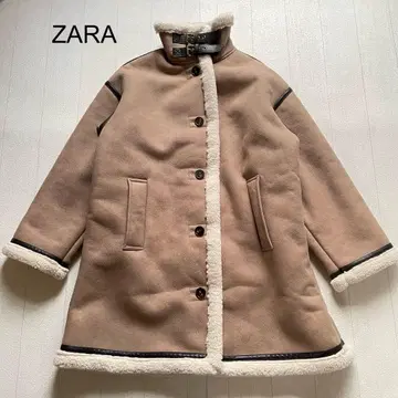 ZARA 무스탕풍 더블 페이스 코트 베이지 M