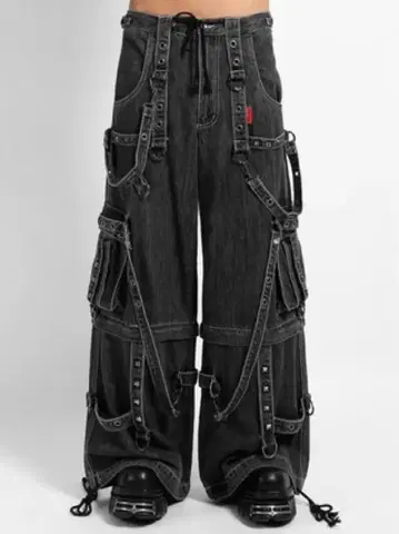 [ TRIPP NYC ] 블랙 카고 데님 s 사이즈