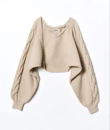 백 레이스업 케이블 볼레로