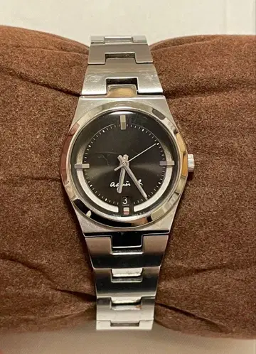 아네스베 agnes b 손목시계 실버 배터리 방전