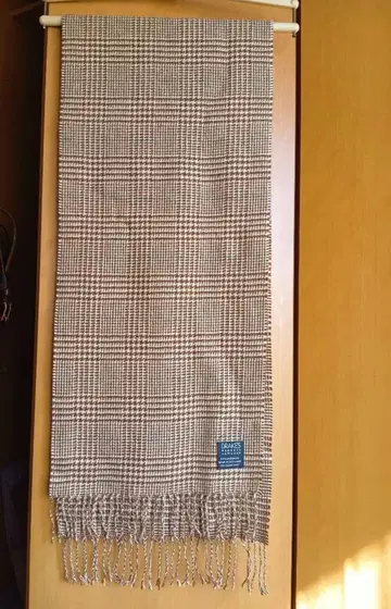 드레익스 캐시미어 머플러 브라운 계열 글렌체크