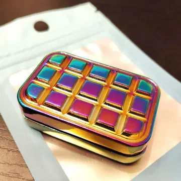 레인보우 컬러 금속제 피젯 토이 판 초콜릿풍