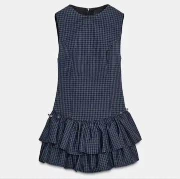 프릴 달린 체크 무늬 숏 원피스 [ 새상품급 ]