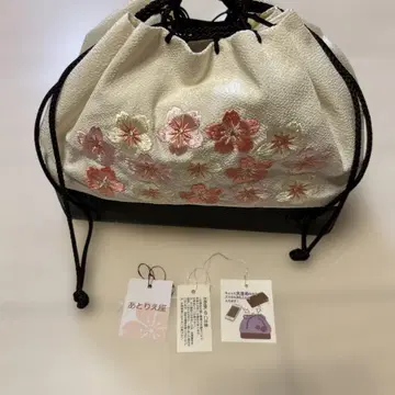 벚꽃 자수 복조리형 일본 의류용 백