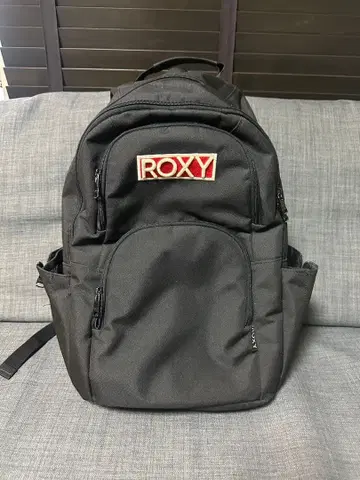 ROXY 대용량 블랙 백팩 보냉 포켓 부착