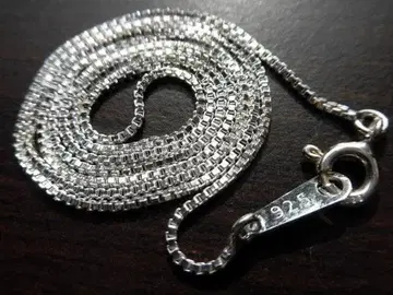 새상품 실버 925 베네치안 체인 목걸이 각인 약 0.9mm 40cm