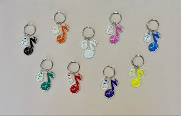 스노우맨 음표 키링 9개