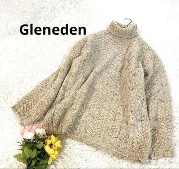 Gleneden [ M ] 니트 터틀넥 아란 니트 케이블 영국제