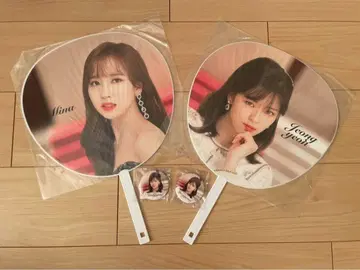 TWICE 정연 미나 부채 캔뱃지 세트
