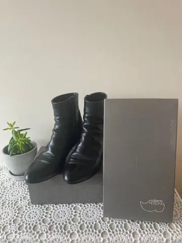 Calzeria 호소노 블랙 숏부츠 23cm