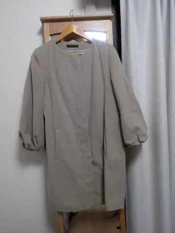 노카라 코트 croon a song 벌룬 소매