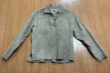 CRAZY HORSE 스웨이드 레이스업 셔츠