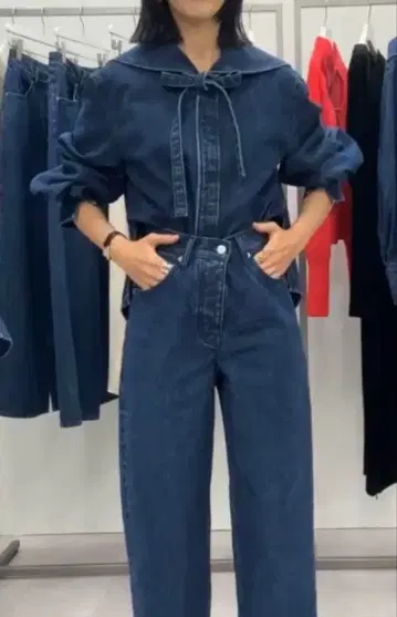 새상품급 nagisa x 7nanatural x AER 데님 재킷