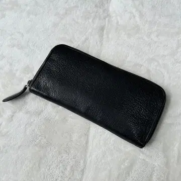 츠치야 가방 가죽 천연 가죽 장지갑 롱 지갑 라운드 지퍼 블랙