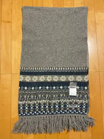 renomaPARIS 기하학 패턴 울 혼방 머플러