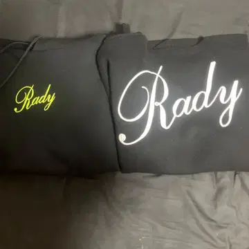 Rady 블랙 후드티 로고