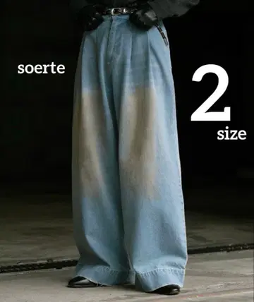 soerte 와이드 배기 빈티지 라이크 데님 팬츠