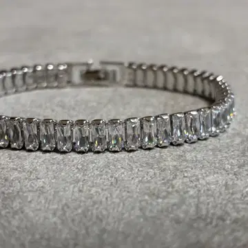 수입 CZ 다이아몬드 사각형 컷 팔찌