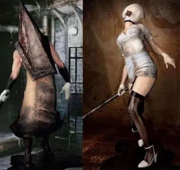 사일런트 힐 2 레드 피라미드 싱 버블 헤드 간호사 피규어 세트