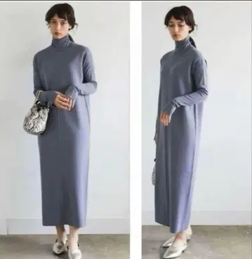 gallardagalante 터틀넥 롱 원피스