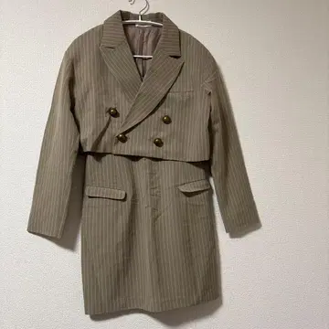 Darich 스트라이프 크롭 자켓 셋업