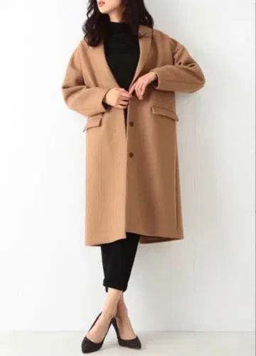 Demi-Luxe BEAMS 카멜 체스터 코트 카멜 코트