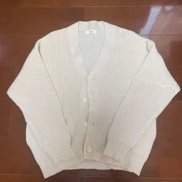 아이보리 니트 가디건 오버 사이즈