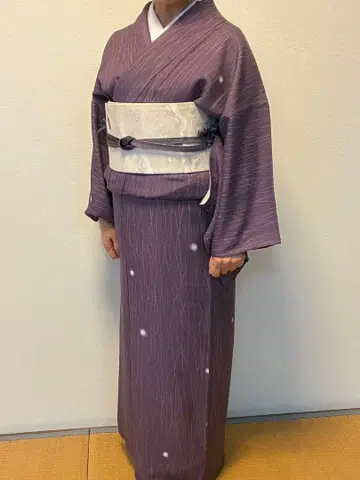 순수 실크 코몬 이중 기모노