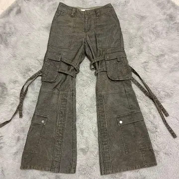 Y2K 그런지 펑크 락 플레어 팬츠