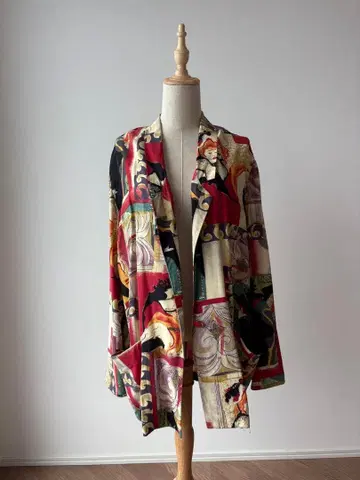 구제 의류 아트풍 프린트 자켓