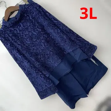 3L 사이즈 미기모 레이스 사용 셋업 팬츠 수트