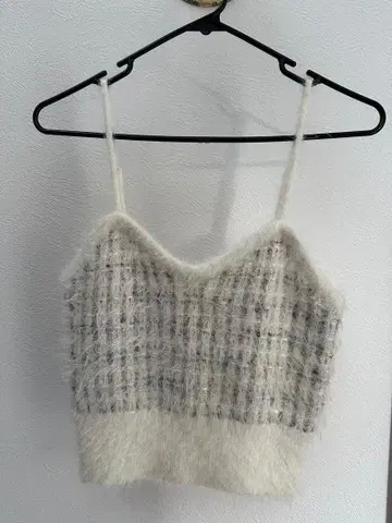 라메 믹스 모헤어풍 뷔스티에