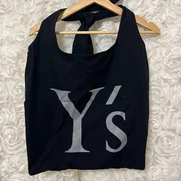 Y's 블랙 토트백 로고