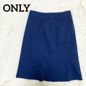 ONLY 울 무릎 기장 스커트 5 네이비 수트 포멀 비즈니스