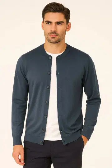 JOHN SMEDLEY 존스메들리 가디건 스모키 블루