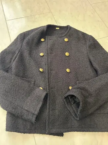 Mila Owen 블랙 노카라 자켓