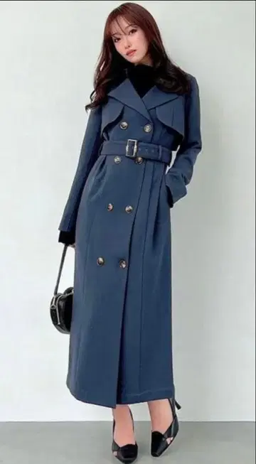 RESEXXY 체스터 코트 I 라인 테일러드 코트 파랑