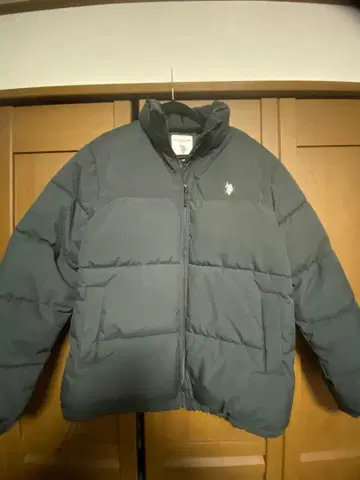 US POLO ASSN 그레이 다운 자켓 프론트 지퍼