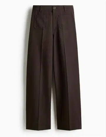 h&m 트윌 와이드 팬츠 36 다크 브라운