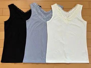 묶음 판매 레이스 탱크탑