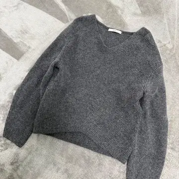 ANAYI 아나이 울 캐시미어 니트 스웨터 36 그레이