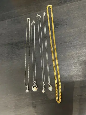 실버 골드 목걸이 세트