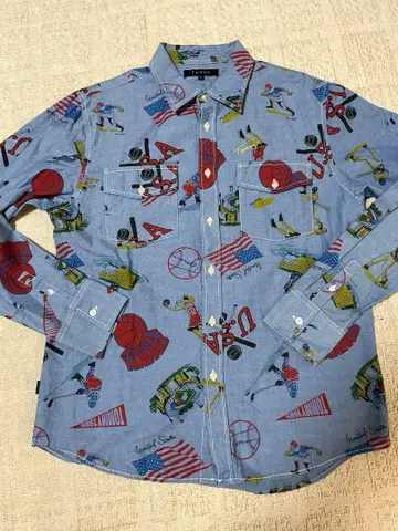 TOMMY 올 패턴 긴팔 셔츠