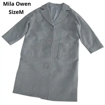 미라 오웬 체스터 코트 울 혼방 롱 M