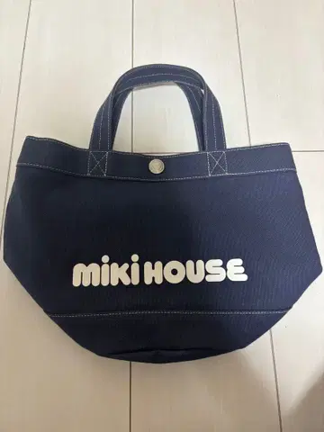 MIKI HOUSE 네이비 토트백