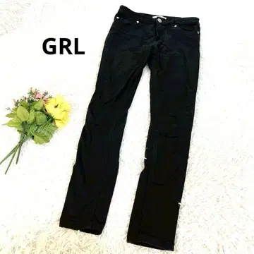 그레일 [ M ] 팬츠 스트레이트 스트레치 스키니 무지 블랙 코튼