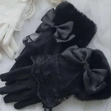 시마무라 마시로 아리스 레이스 장갑 블랙