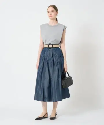 ANAYI 타프타 절개 티어드 스커트 현행 모델