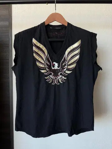 디스퀘어드2 이글 자수 슬리브리스 티셔츠 XL 이탈리아제